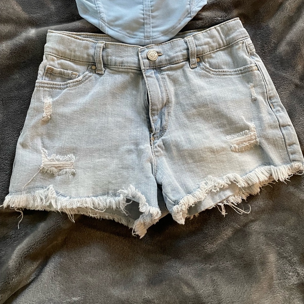 Ripped Jean Shorts